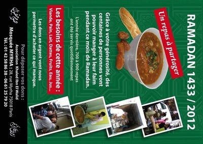 RAMADHAN 1433/2012 OPERATION: UN REPAS A PARTAGER