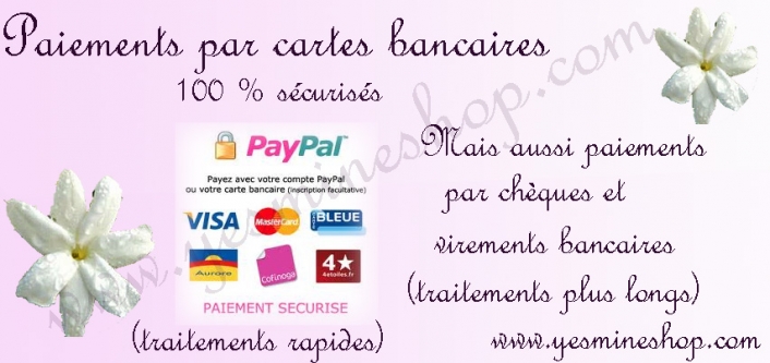 www.yesmineshop.com
Boutique en ligne 100% sécurisée