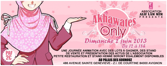 A vos partages! Pour cette année, l'unique journée entre #soeurs en #Avignon c'est dimanche ! in chaa Allah !