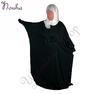 Abaya Nouha noire www.yesmineshop.com