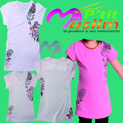 Tunique 100% Cotton Brodé sur le coté 7€