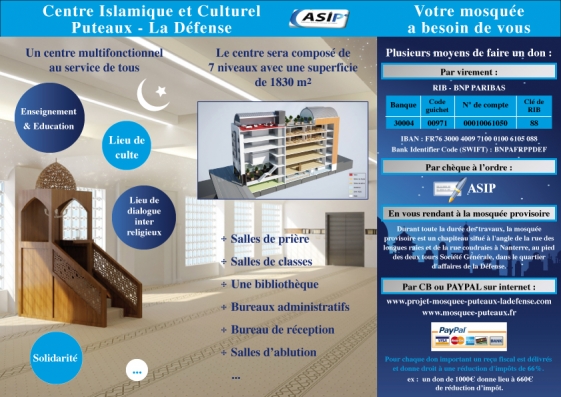 Accompagné d'une petite note de description du projet de reconstruction