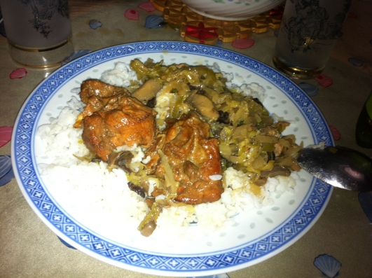 Le menu chinois chez ma tante, la photo a été prise hier !! :p