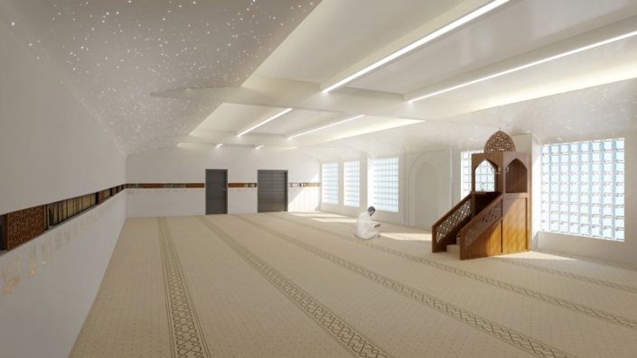 Le projet décoration de la salle de prière principale