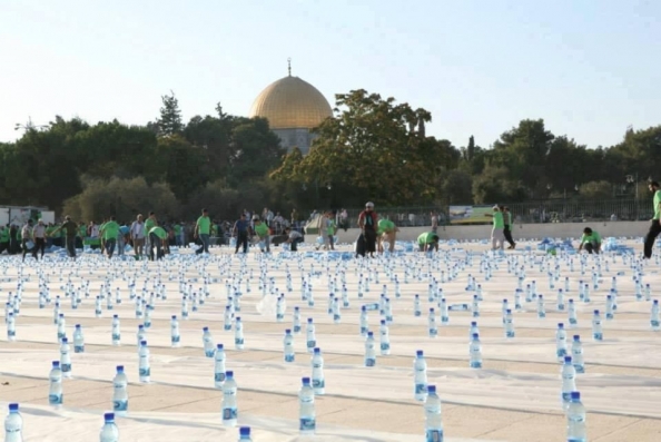 إفطار الصائمين في المسجد ‏‫#الأقصى‬‏