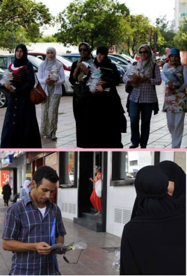 مغربيات يوزعن القرأن الكريم بشوارع الرباط