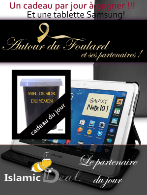 Connaissez-vous le prestigieux Miel de Sidr du Yémen? Le meilleur miel au monde! Grâce à la générosité de notre partenaire Islamic Deal﻿, rdv sur www.autourdufoulard.com/le-jeu pour tenter de le remporter. Et validez votre participation au tirage au sort de la tablette en partageant cette photo!