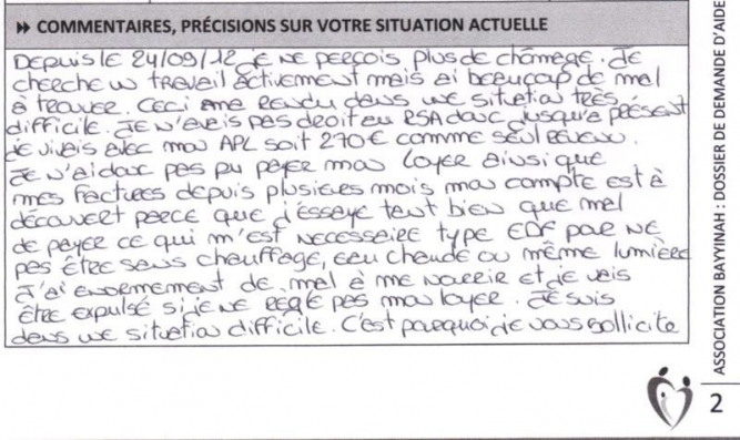 Plus de detail sur le cas. Ecrit par la sœur en question.