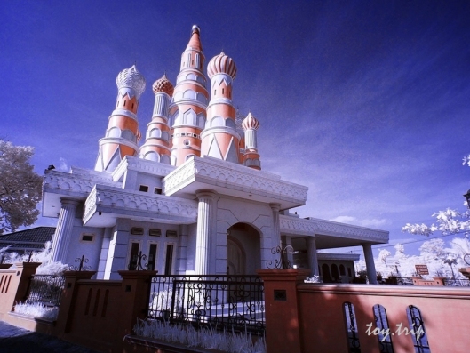 Onion Masjid, small but look like St.Basil's of Russia, Yogyakarta, Indonesia