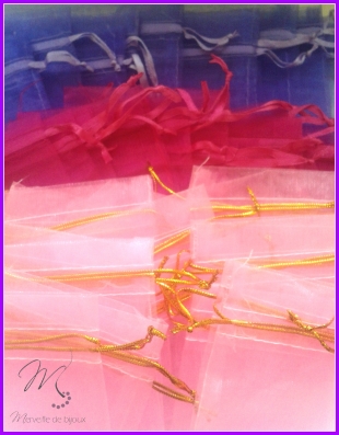 Les bourses organza ou Merveille de bijoux met vos écrins